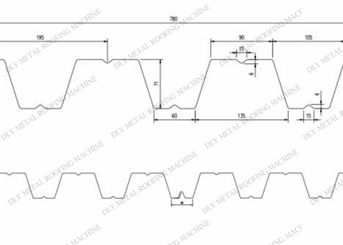 50Hz Metal Deck Roll Forming Machine 15kw Floor Deck Machine