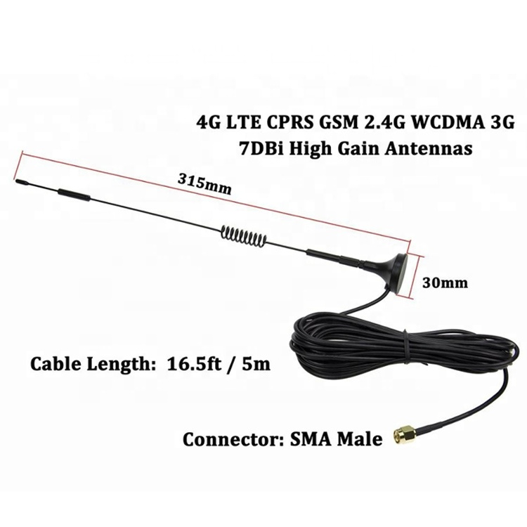 4G Booster Antenna 2G 3G 4G Antenna Outdoor WiFi Antenna VSWR 2.0 Customized Connector