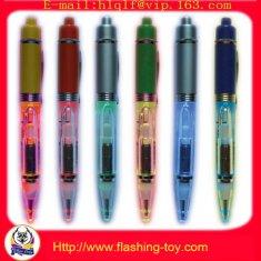 China Customized metal retractable ballpoint LED Flashing Pen manufacturer wholesale