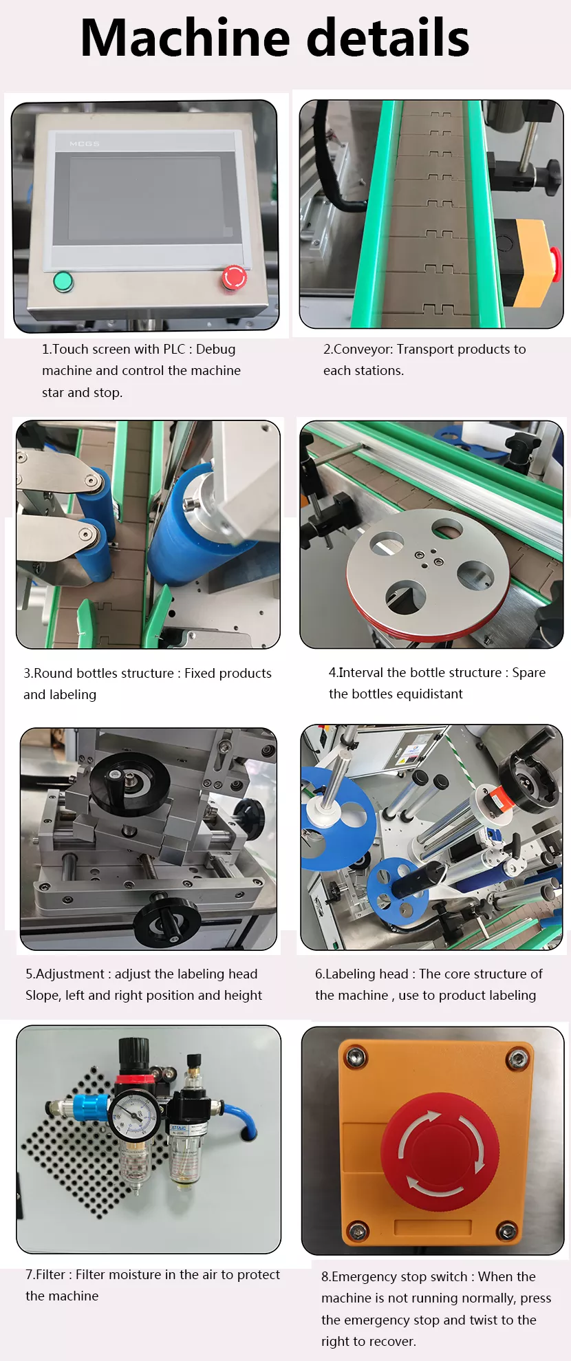 Wood Packaging Material Compatible with Various Round Bottle Products Labeling Machine