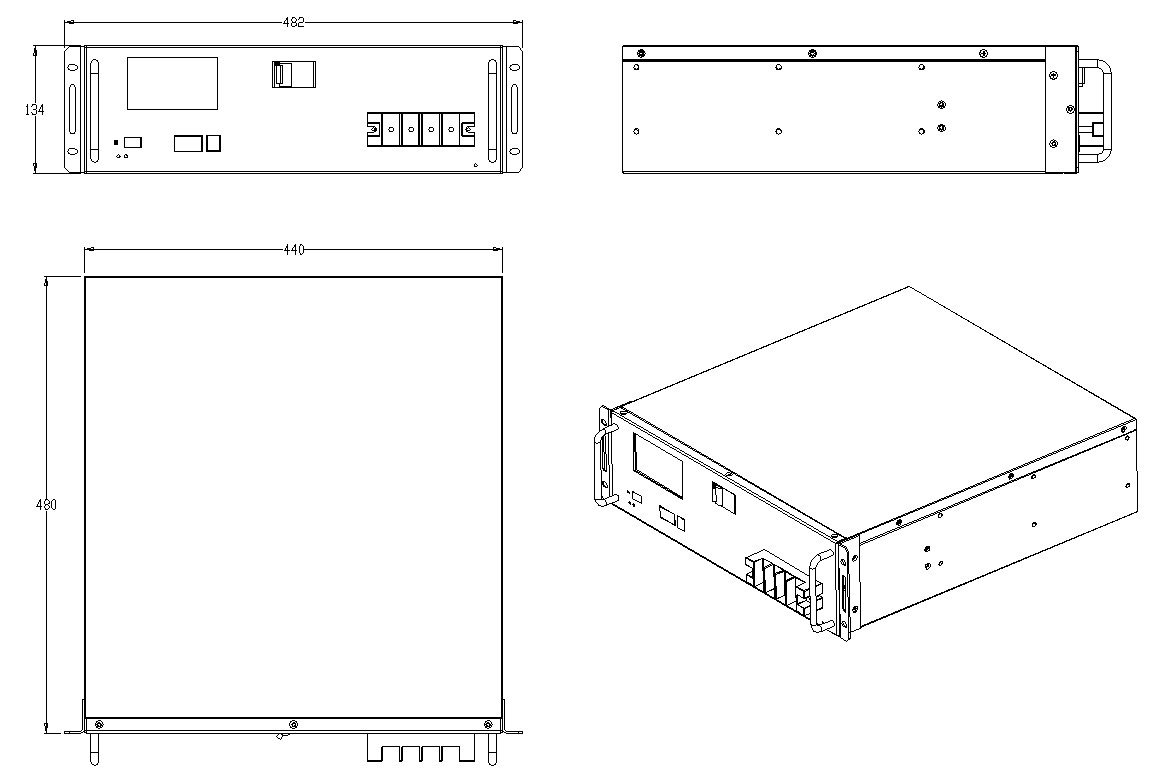 51.2V 100A Stackable Lithium Battery Rack Mount For Household