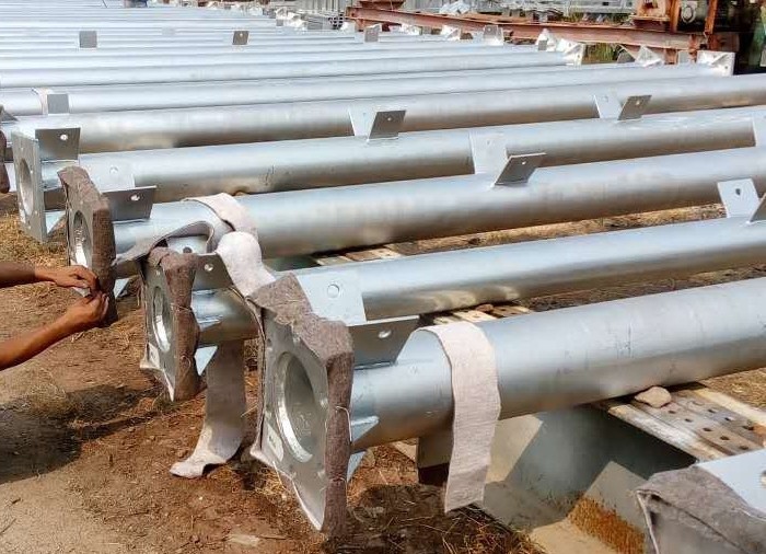 High Voltage Electric Power Tower , Q235B / Q345B Lattice Steel Towers