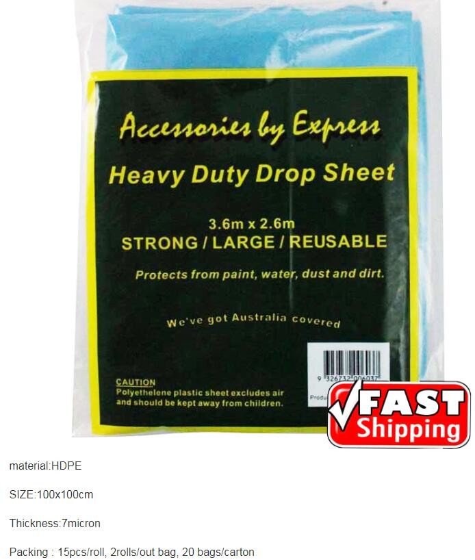 Plastic Disposable Cover Sheet Protect Drop Cloth / Dust Sheet