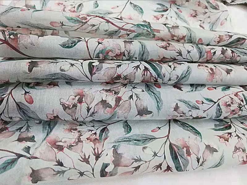 100-120gsm Animal Floral Silk Chiffon Fabrics 70% Silk 30% Cotton Blend Material