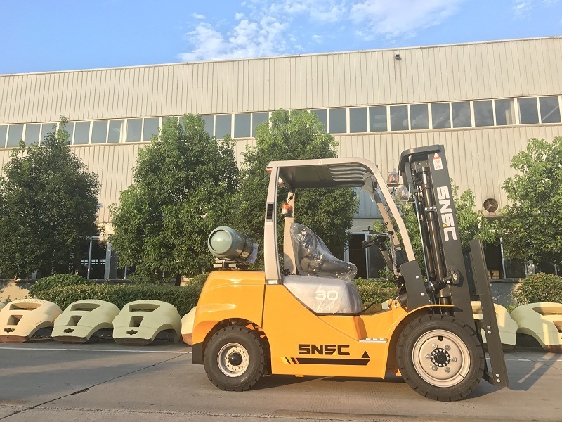 Gas LPG Gasoline Dual Fuel Forklift with Steel Bottle