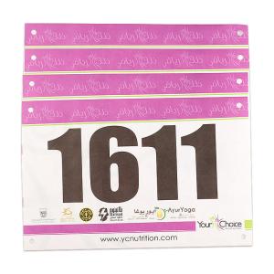 China Tear Resistant Race Bib Numbers Durable Blue Marathon Running Tags Waterproof wholesale