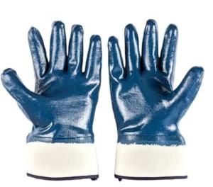 China Blue Chemical Resistant Nitrile Gloves Waterproof Work Gloves Oil Resistant wholesale