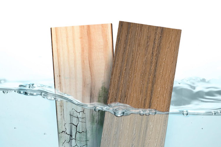 Outdoor PVC WPC Wood Plastic Composite Decking Flooring with Grooved Nonskid Design