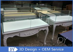 China 3D Design Wood Glass Jewelry Display Showcase With Lock Size 1200X550X950MM wholesale