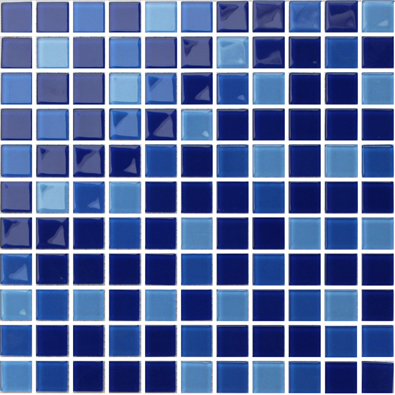 300x300mm swmming pool mosaic tiles,glass mosaic tile sheets, blue color