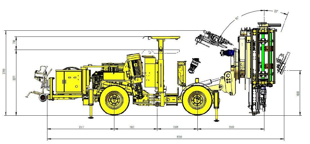 Mining Hydraulic Drilling Rig Tunnel MID-Deep Hole Drilling Rig Tunnel Drill