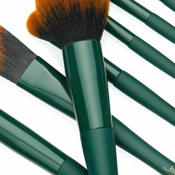 Jessup 9pcs Basic Makeup Brushes Set Trekking Green Color