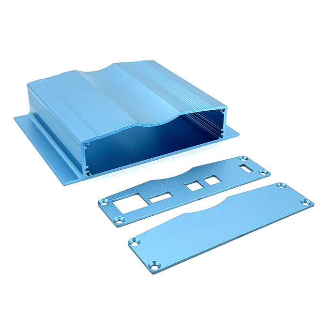 Blue Sand Blast CNC Aluminum Enclosure For Electronics Anti Rust