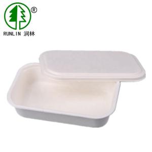 China Biodegradable microwave thermoforming eco-friendly sugarcane bagasse food container wholesale