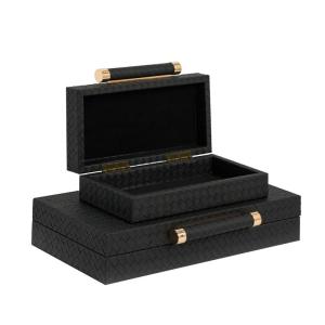 China Leather MDF Jewellery Container Box wholesale