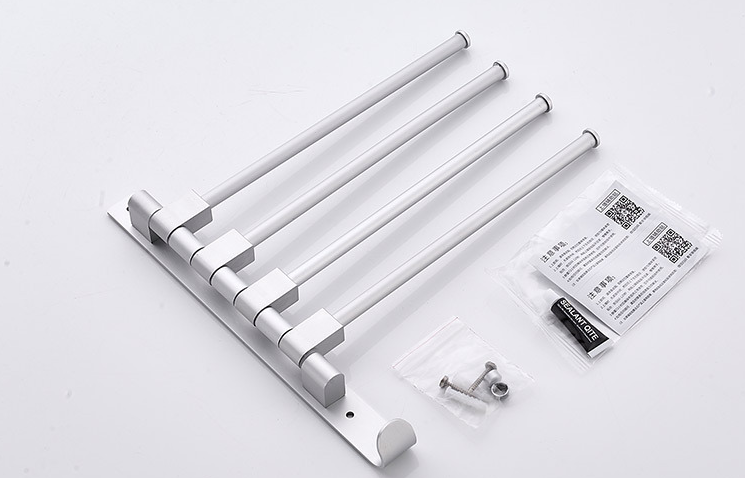 Multi - Function Bathroom Towel Rack Wall Hanging Towel Storage Rack
