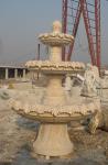 3 Tier Flower Carved Stone Marble Water Standing Fountain