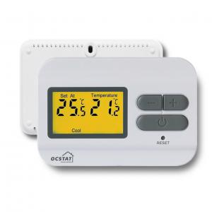 China 230V Omron Relay Universal Wired Room Thermostat With Push Buttons on sale