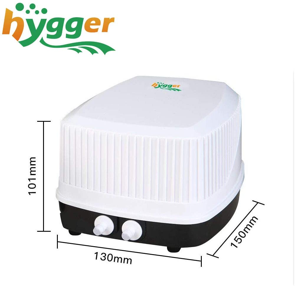 Plastic 255GPH 10W dual Air Pump For Fish Tank