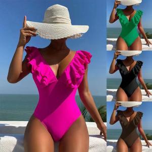 China Sexy Sling Single Shoulder Swimsuit Bikini Push Up One Piece Swim Suit wholesale