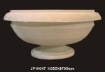 Hand Carved All Weather Sandstone Flower Pots Customized
