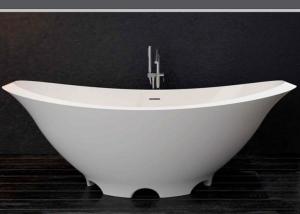 China Artificial Stone Freestanding Soaking Bathtub Heat Retention wholesale