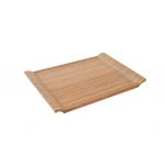 modern wood serving tray with unique handle