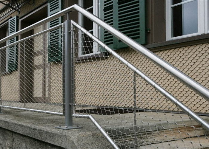 50*50mm 316 Grade Steel Cable Netting Railing Safety Mesh For Bridge