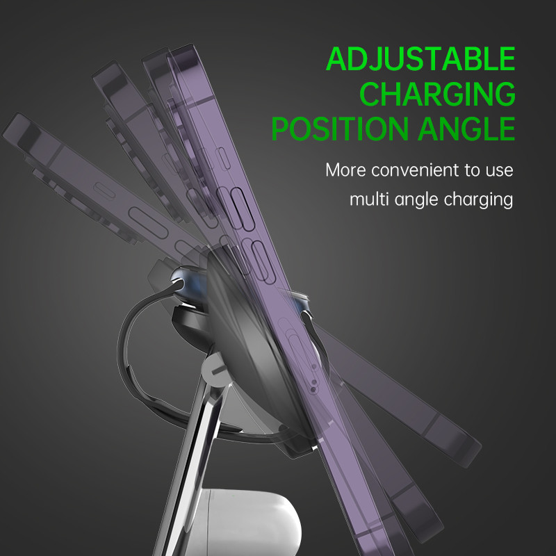 T256 All In One Multi-functional Wireless Charger With LED Night Light
