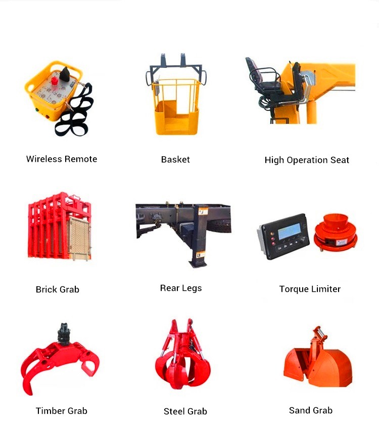Mobile Brick Grab Crane Truck 5 Tons Capacity With Hydraulic Pump