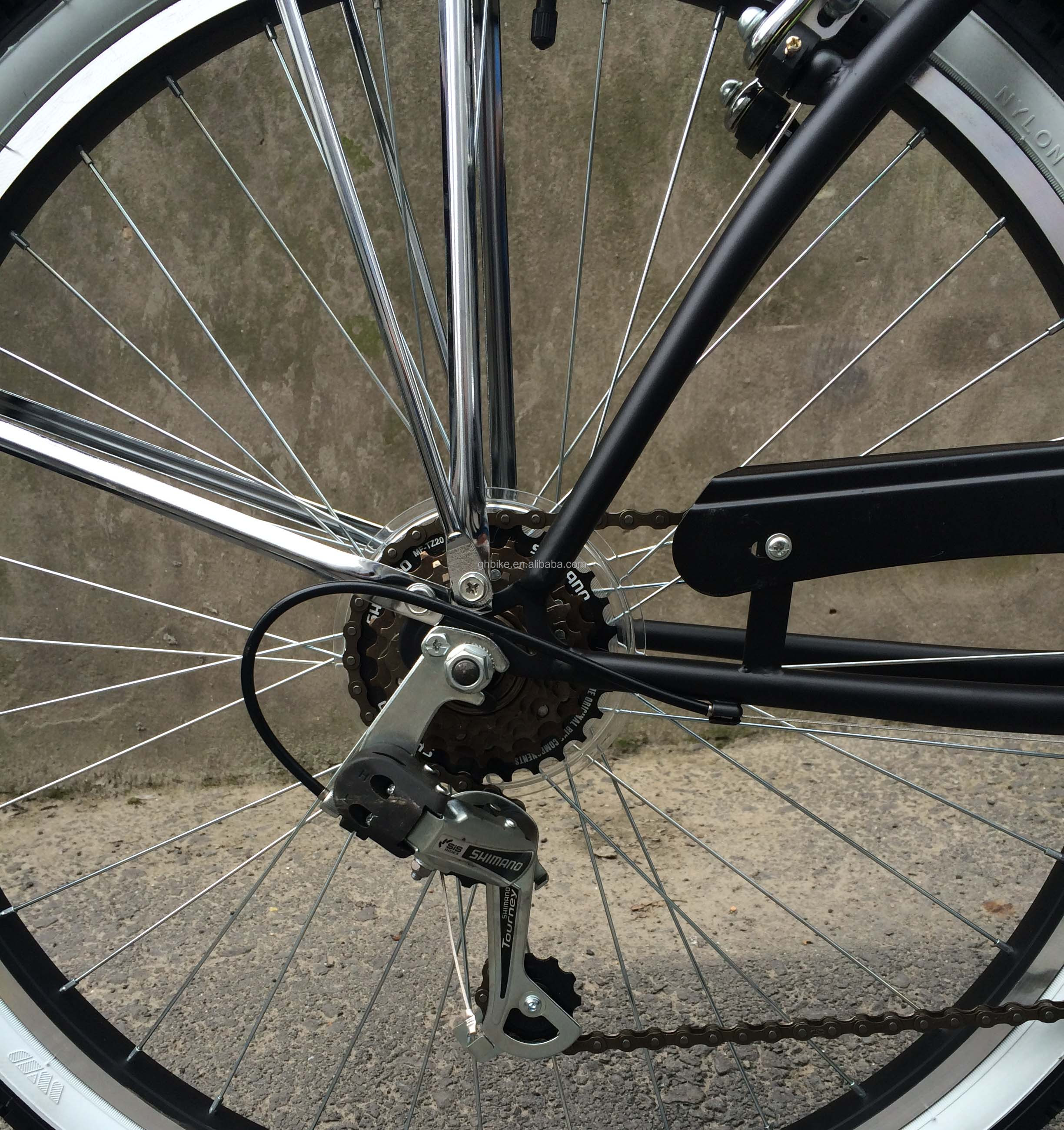 Hard Frame 26" Wheel Size Shimano 7 Speed American Rear Rack Men Beach Cruiser Bike