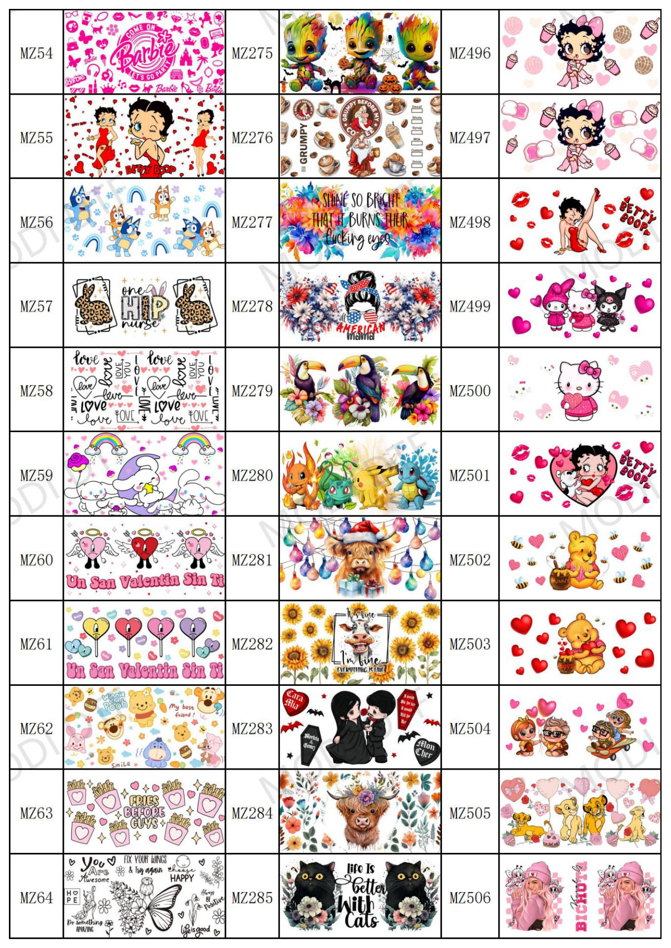 Custom Logo UV DTF Cup Wrap Transfers For Libbey Glass Tumbler Valentine'S Day Cups Wraps