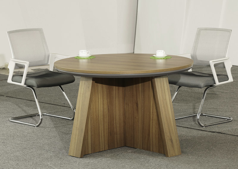 Thick Table Top Melamine Coffee Table Golden Teak Color Surface 1000mm Length