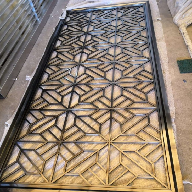 Multi-Functional Metal Handicraft Gold Color Interior Wall Partition Dividers