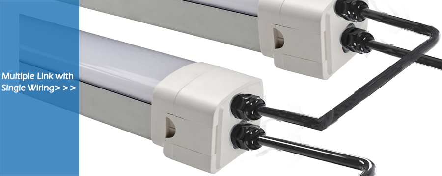 40W 6400lm LED Tri-proof Light with Easy Wiring Method Saving Time