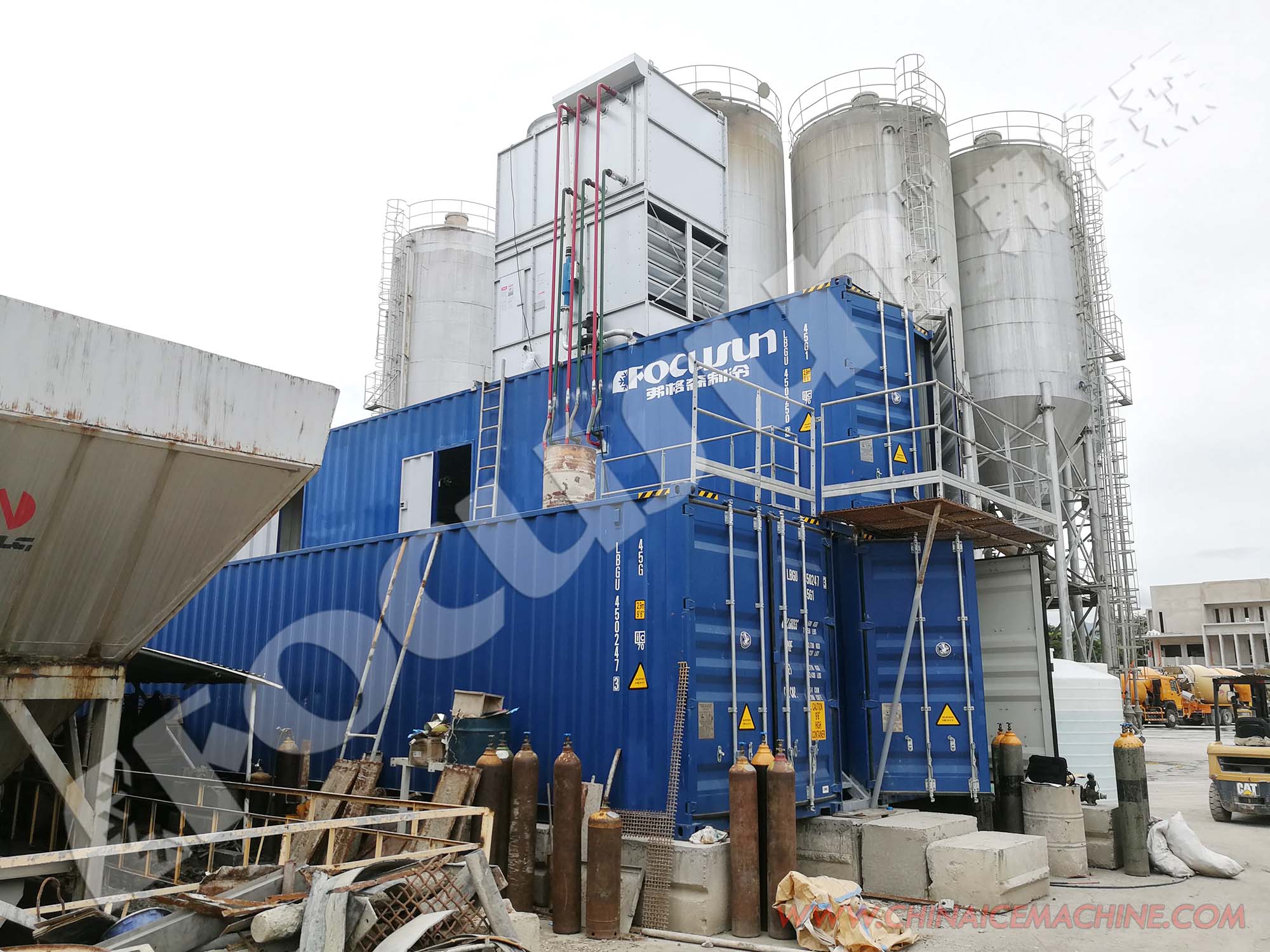 Heavy Duty Water Chiller for Industrial Concrete Cooling System 1000 KG Capacity