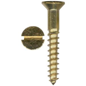 China Yellow Brass Slotted Countersunk Head Tapping Screw for Wood Furniture Wood Screws wholesale
