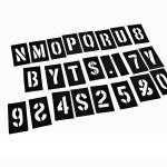 PVC Stencil Black PVC Number and Letter Stencil