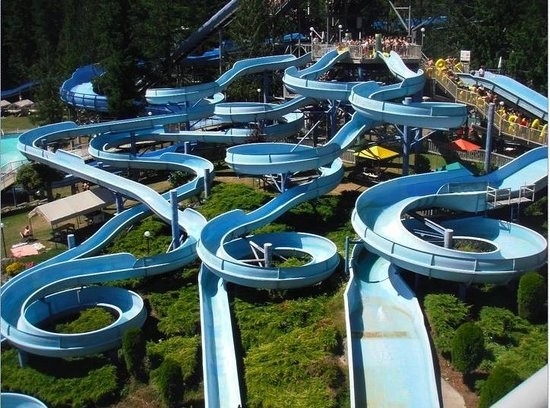 Kids Theme Outdoor Park Sports Games Water Park Design Fiberglass Slides Set Adult Play