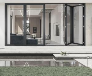 China Corrosion Resistant Aluminum Folding Door Thermal Break Slimline Aluminium Bifold Doors wholesale