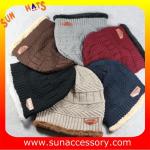AK17018 Sun Accessory advertising winter knitted beanie hats for mens,Logo can