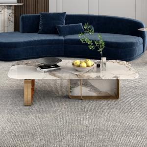 China Square Marble Coffee End Tables Combination For Living Room wholesale