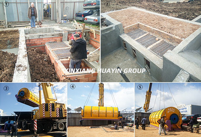 Rubber No Pollution Pyrolysis Oil Plant 10 Ton Batch Type