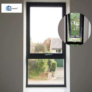 China Anti Theft Aluminum Top Hung Window Double Glazed Tempered Glass Window wholesale