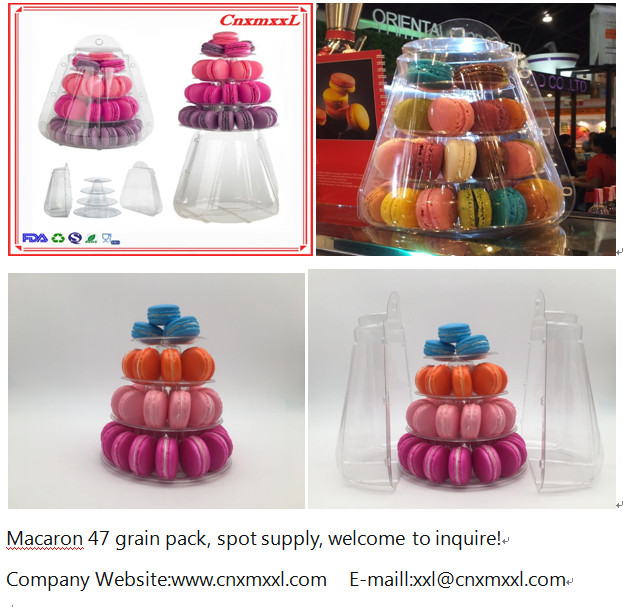 Stackable Plastic Macaron Packaging Christmas Tree 6 Tier Macaron Stand