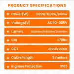 1000W Construction Jobsite LED Inflated 360 Degress Balloon Light IP65 High