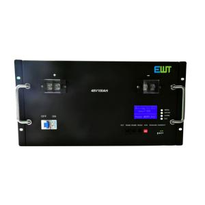 China Black Solar Energy Storage Lifepo4 Battery 48V 100Ah Wall Mounted wholesale