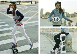 self balance two wheels electric scooter with led light and bluetooth speaker