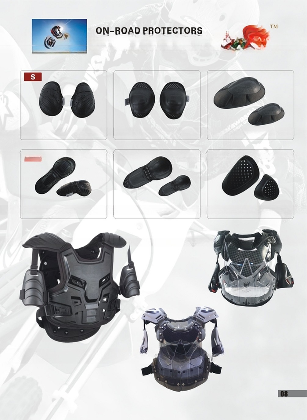 PE and EVA Technology On/Off Road Shock-Absorbing Protective Gear for Motorcyclists