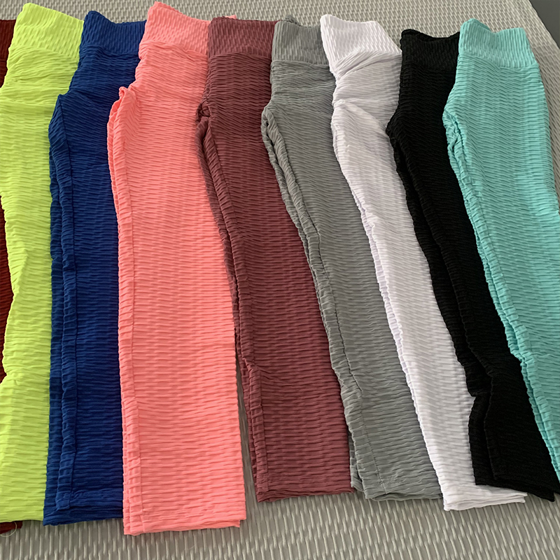 Solid Anti Cellulite Bum Lifting Leggings , Waist Slimming Booty Leggings